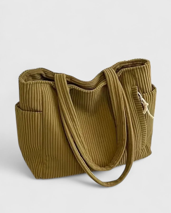 Women's Ribbed Handbag Luxurious