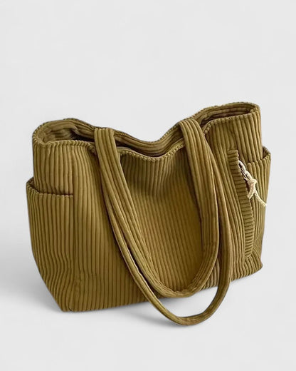 Women's Ribbed Handbag Luxurious