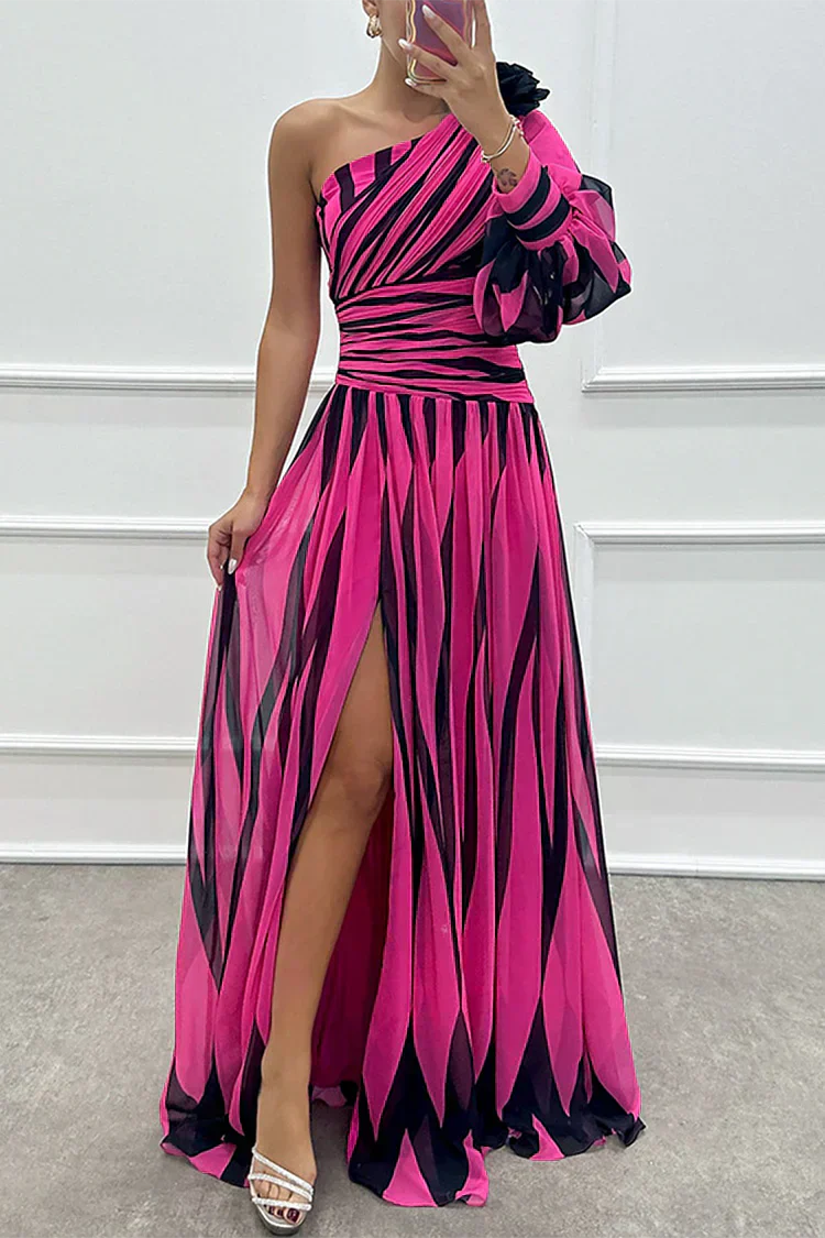 Women's One Shoulder Maxi Dress Asymmetric Formal