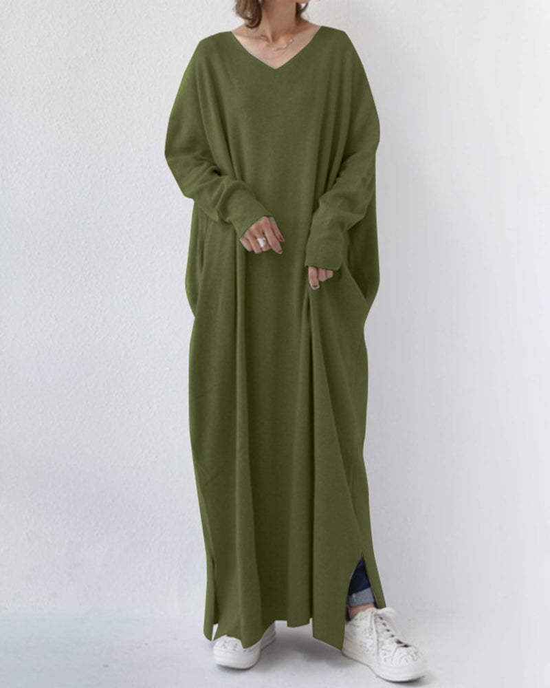 Women's Long Sleeve Maxi Dress Elegant Winter
