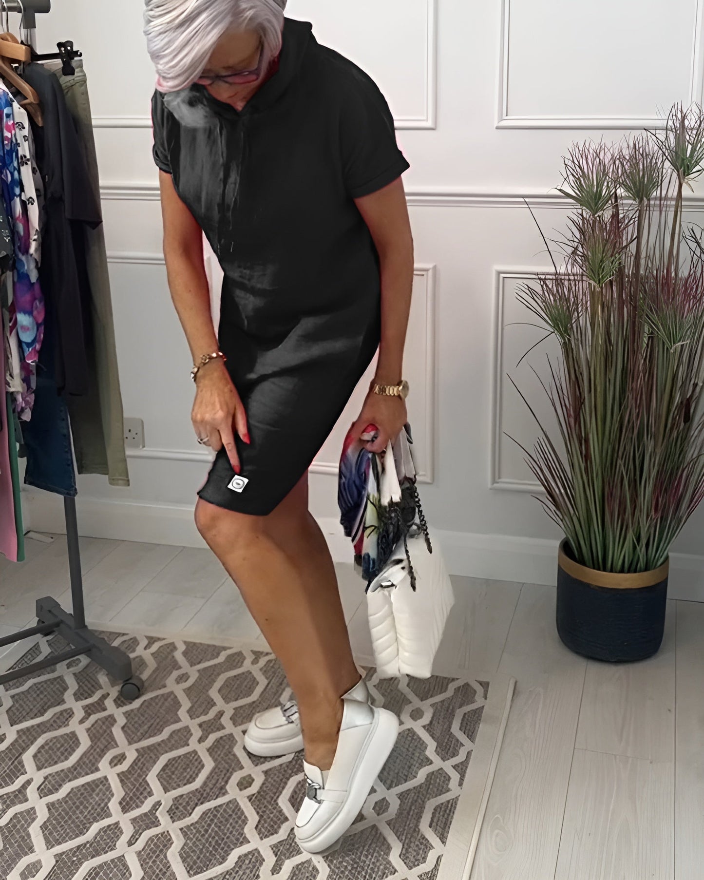 Women's Midi Hooded Casual Dress