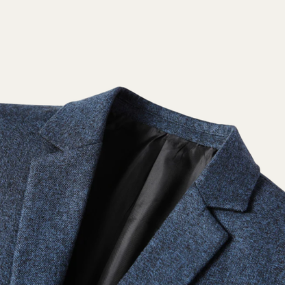 Men's Slim Fit Blazer Suit Turn Down Collar Business Navy