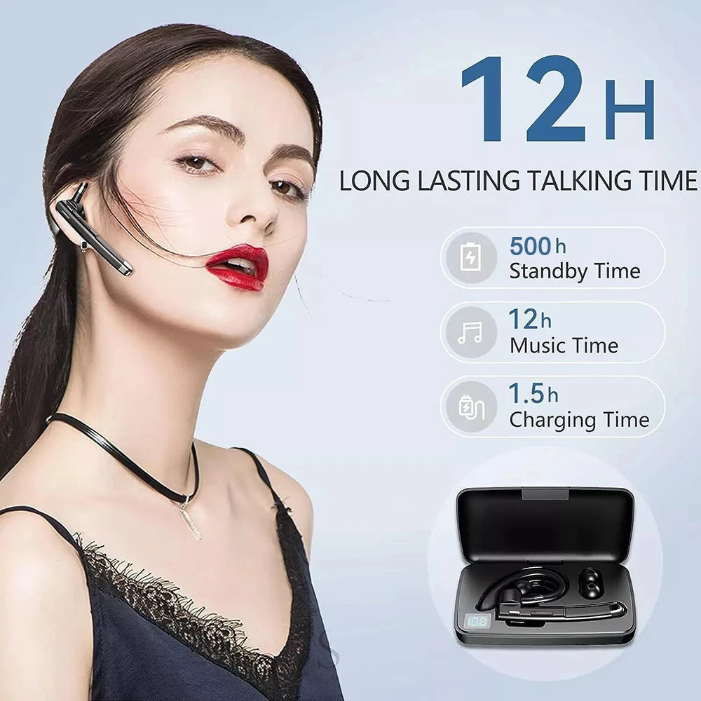 Bluetooth 5.3 Single Ear Headset Noise Cancelling - VibreMode