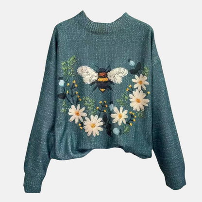 Women's 3D Flower Knit Sweater