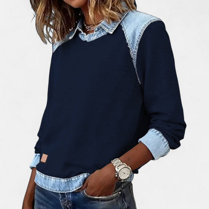 Women's Collared Sweater Long Sleeves