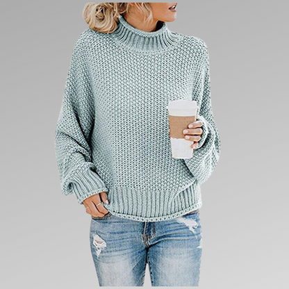 Women's Long Sleeve Knit Sweater Cozy Pullover