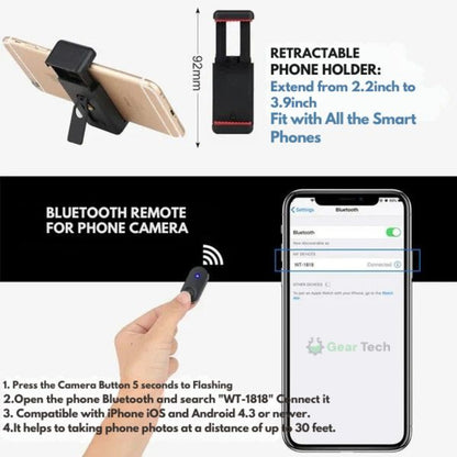 Bluetooth Selfie Phone Tripod