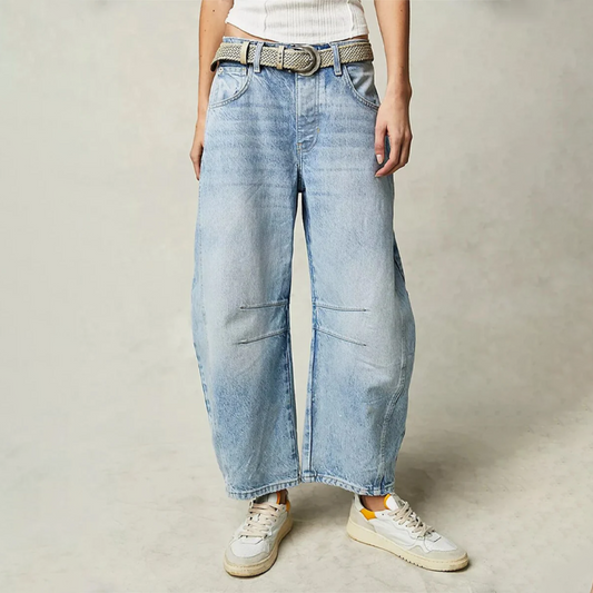 Comfy Women's High Waist Wide Leg Jeans Loose Fit Denim - VibreMode