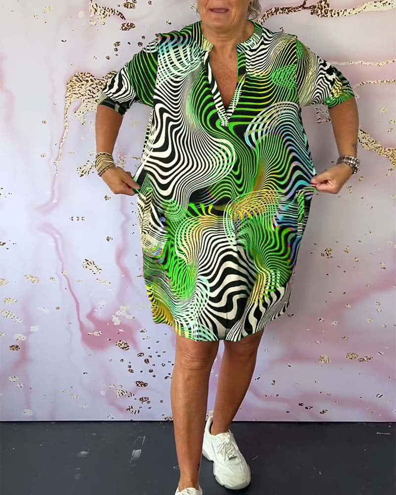 Women's Abstract Print Casual Dress