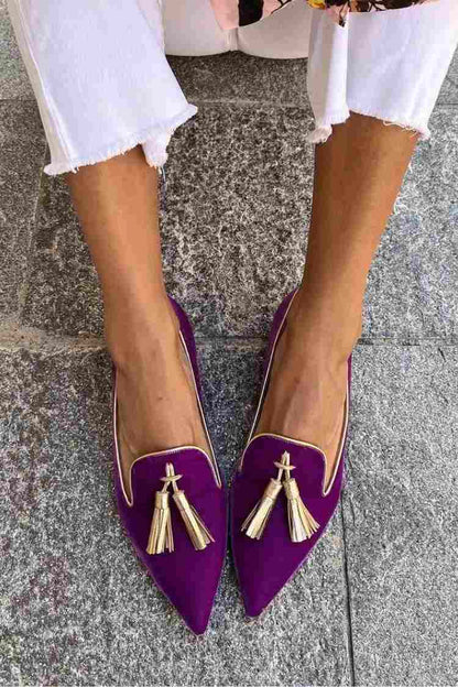 Fashion Tassel Slip On Shoes