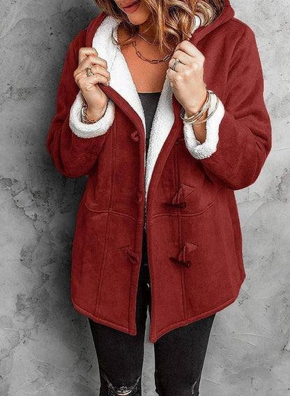 Women's Fleece Hooded Jacket Winter Warm