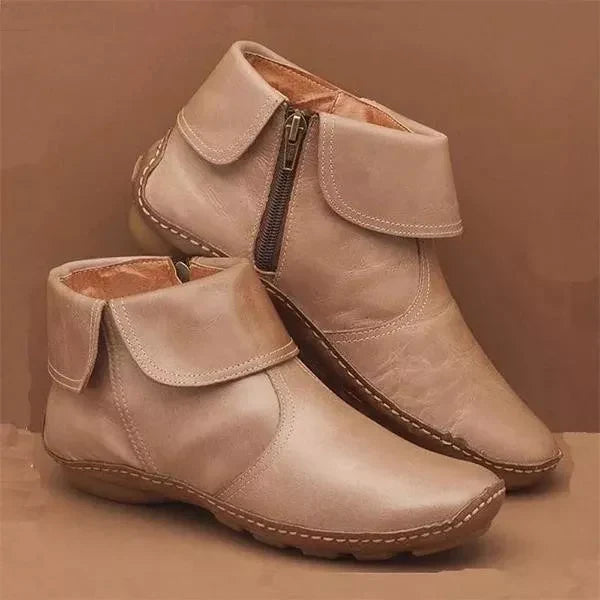 Women's Vintage Boots Contrast Stitching