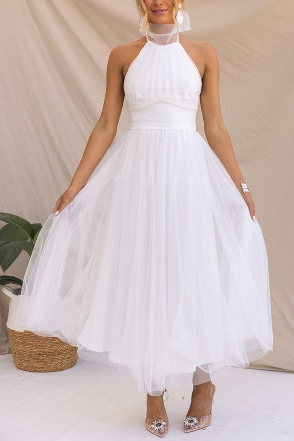 Elegant Ladies' Party Tulle Gown Dress