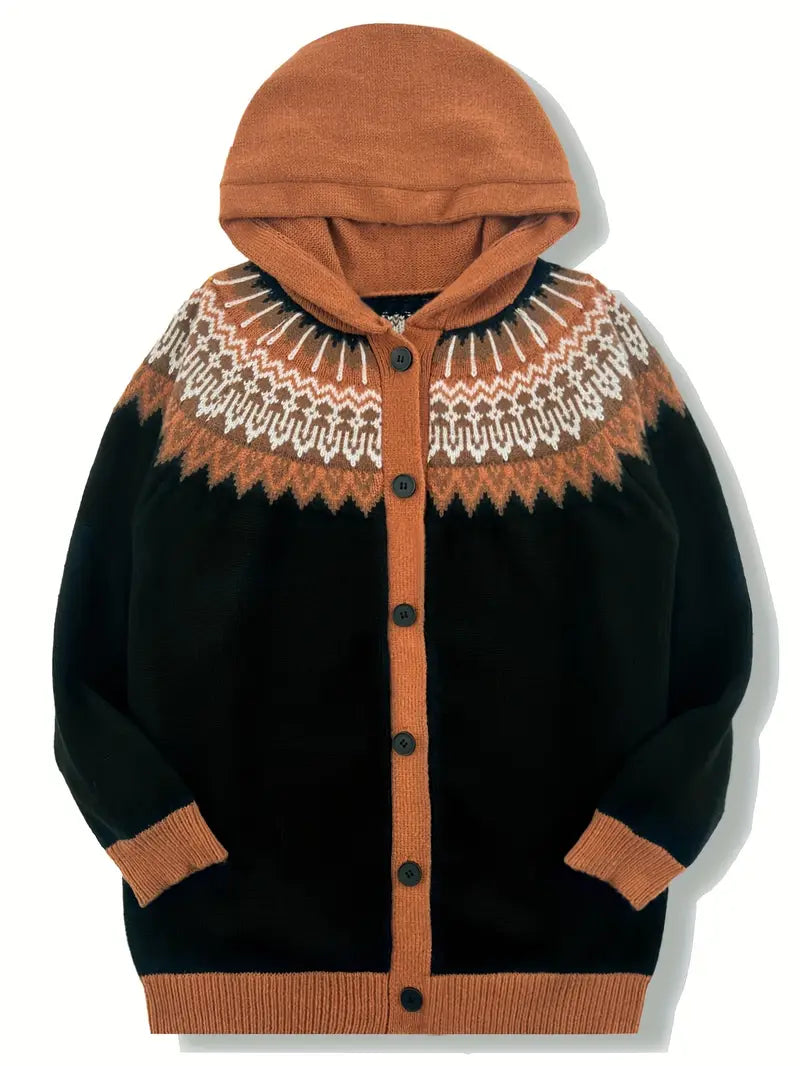 Relaxed Fit Hoodie Sweater Cardigan