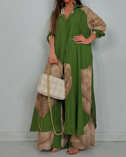 Women's Two Piece Cropped Wide Leg Outfit