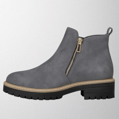 Women's Round Toe Zip Shoes