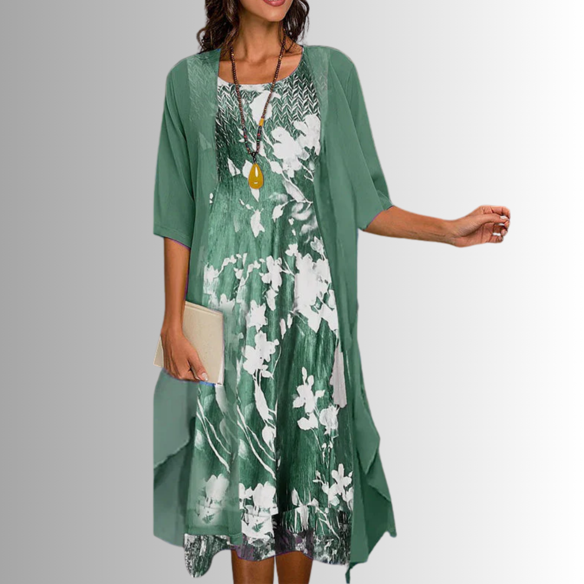 Women's Open Front Midi Dress - VibreMode