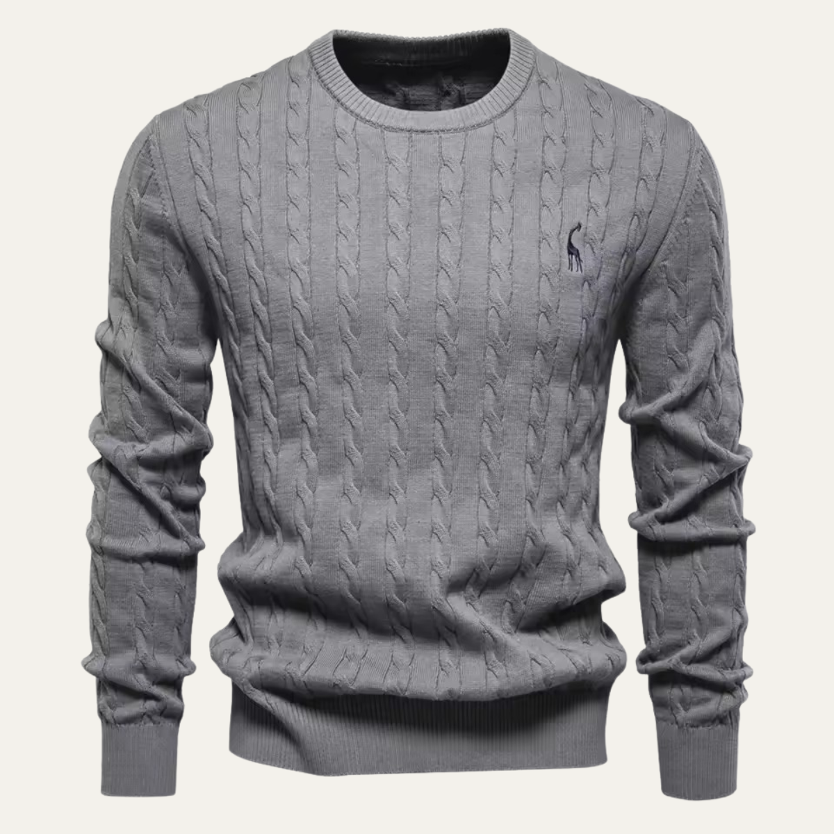 Men's Classic Crew Neck Knitted Sweater - VibreMode