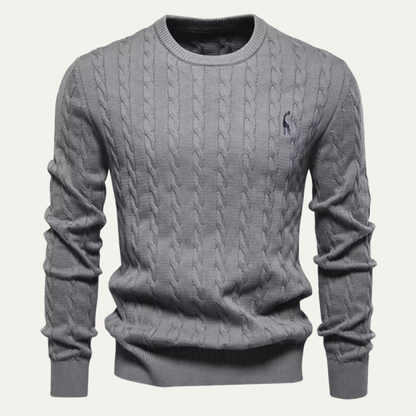 Men's Classic Crew Neck Knitted Sweater - VibreMode