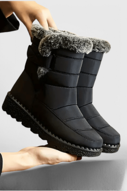 Women's Mid Ankle Flat Boots Padded Collar