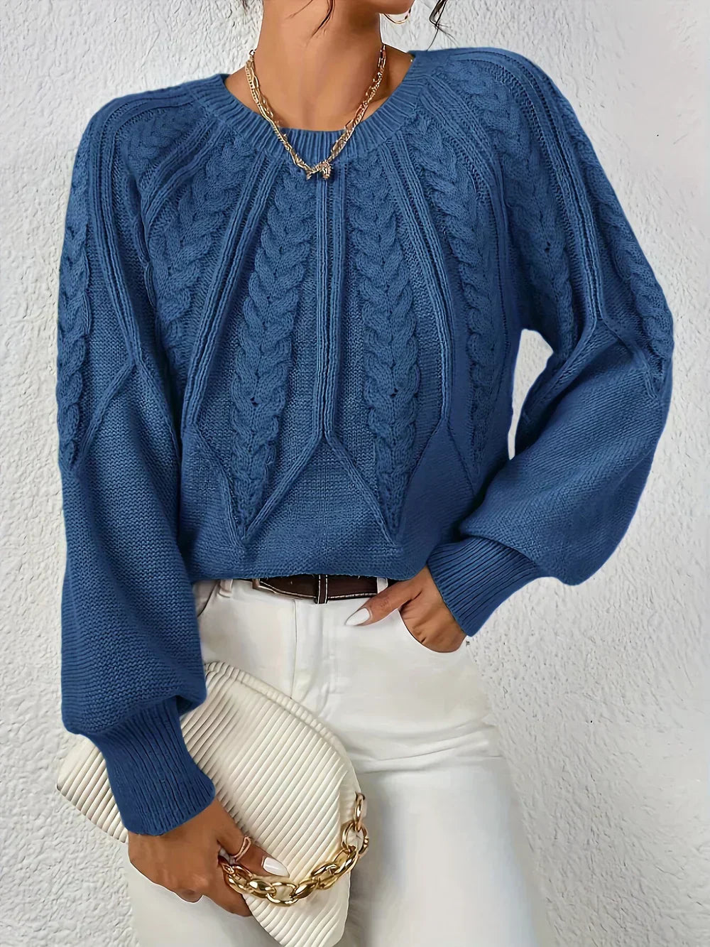 Women's Textured Crewneck Sweater