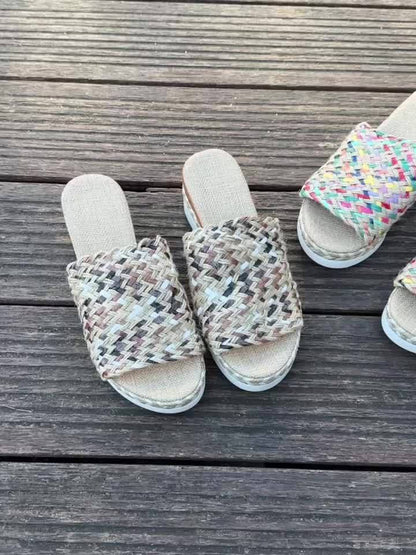 Elegant Women's Braided Heel Sandals