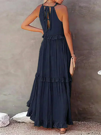 Women's Maxi Dress Ruffle Detailing