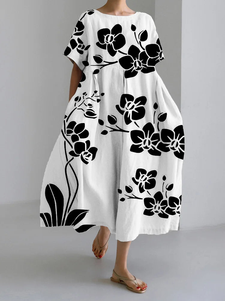 Marisella Women's Floral Dress Comfortable Floating Style - VibreMode