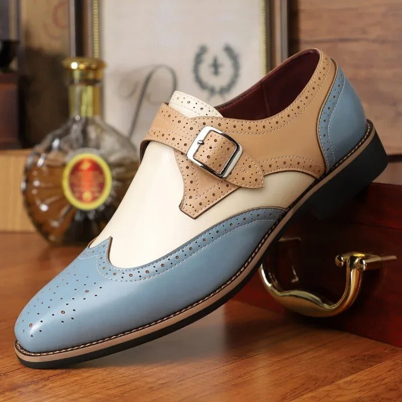 Men's Monk Strap Dress Shoes Buckle - VibreMode