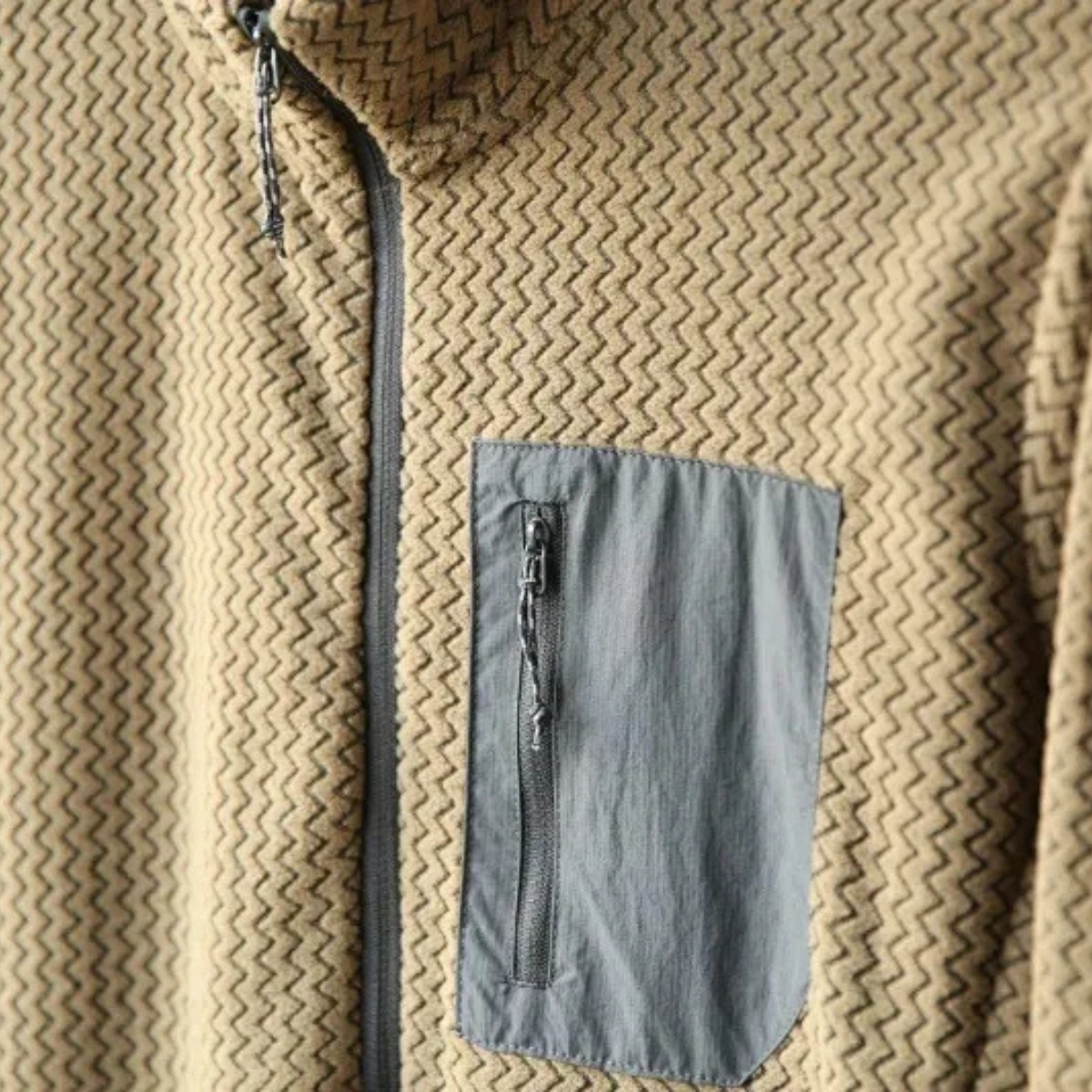 Men's Thick Waffle Knit Fleece Half Zip Sweater