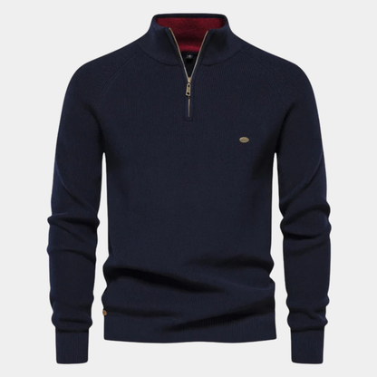 Men's Cotton Quarter Zip Sweater