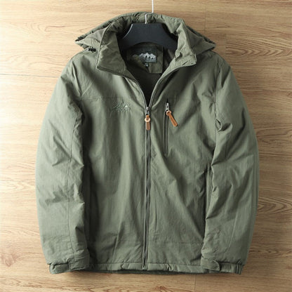 Men's Waterproof Outdoor Parka Jacket With Hood