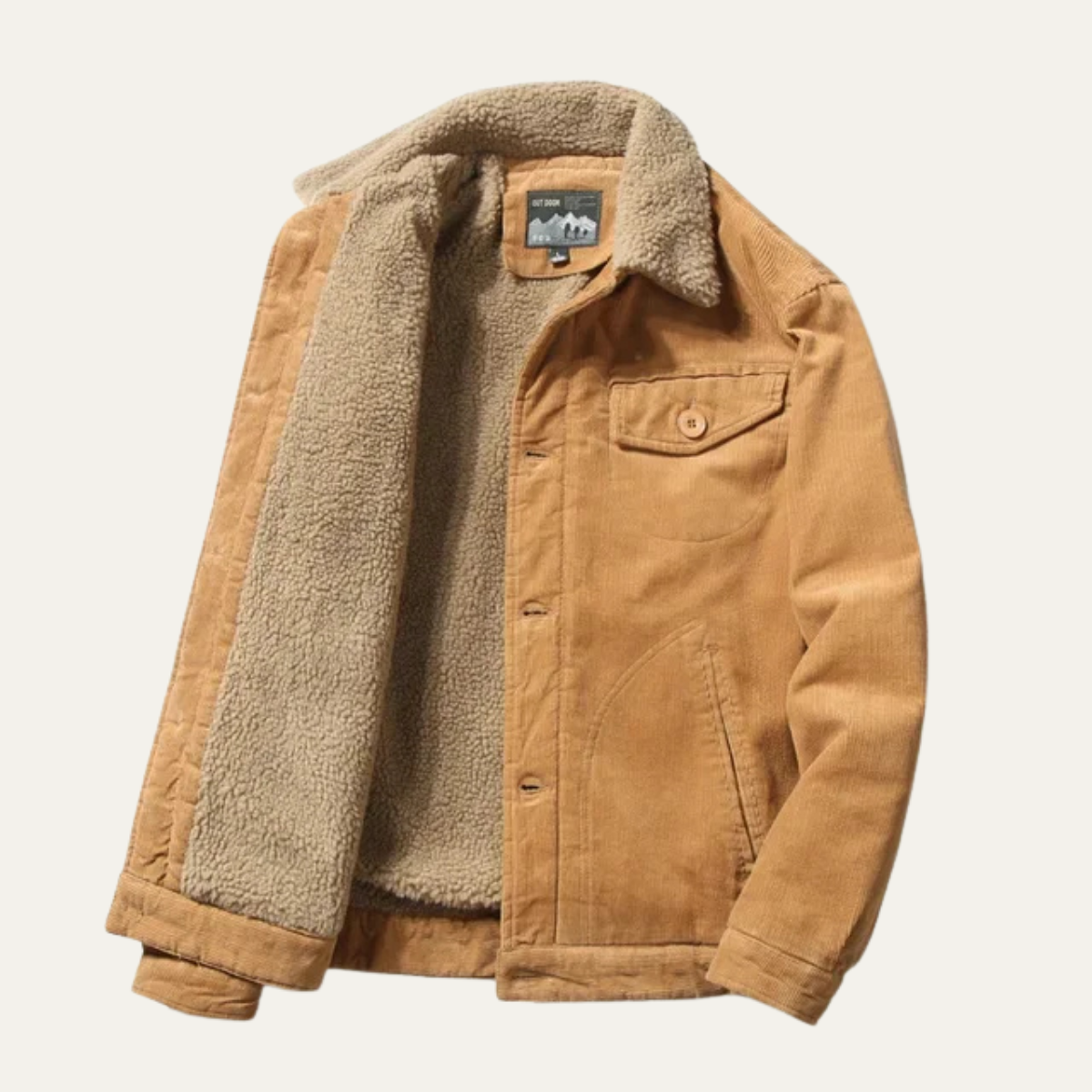 Men's Corduroy Winter Jacket Warm - VibreMode