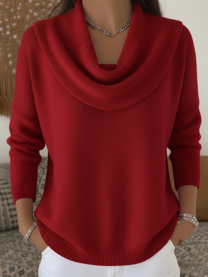 Fashionable Turtleneck Knit Sweater - VibreMode