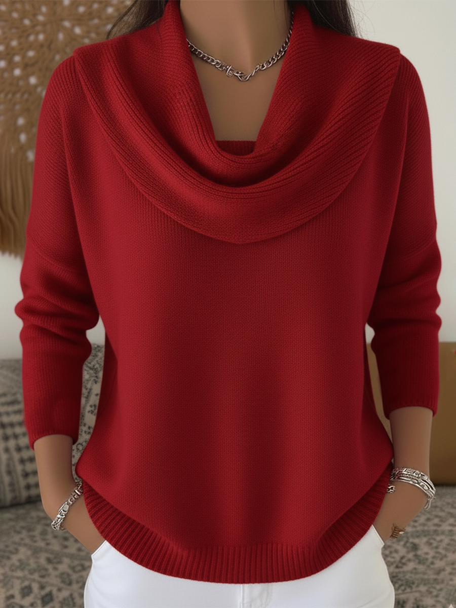 Women's Cowl Collar Sweater - VibreMode