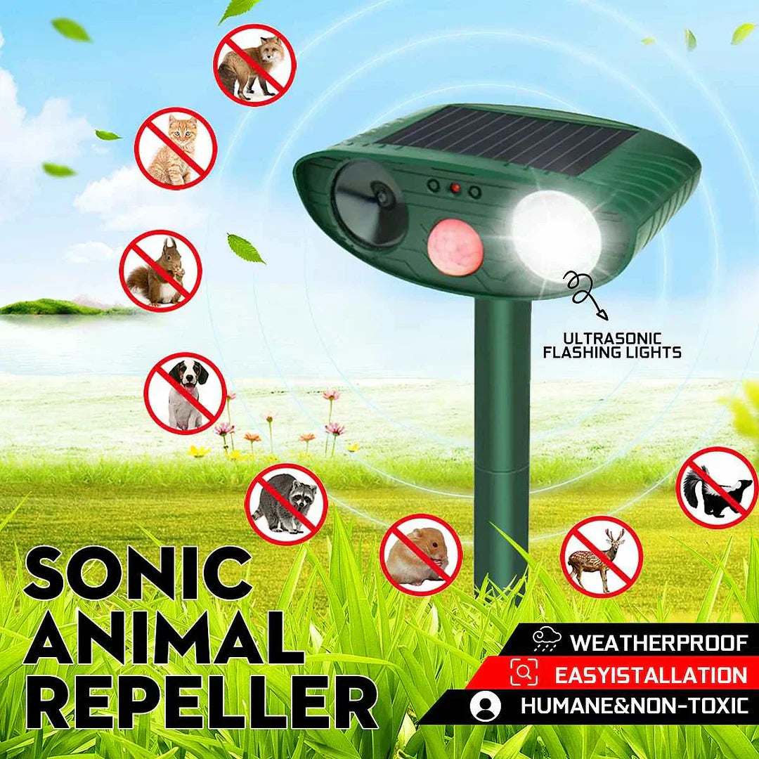 Solar Ultrasonic Animal Repeller Motion Activated - VibreMode