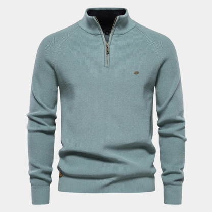 Men's Cotton Quarter Zip Sweater