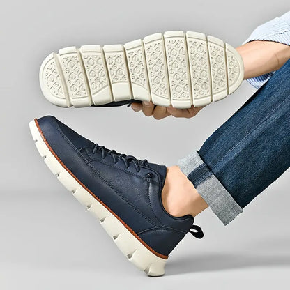Men's Lace-Up Sneakers Rounded Toe