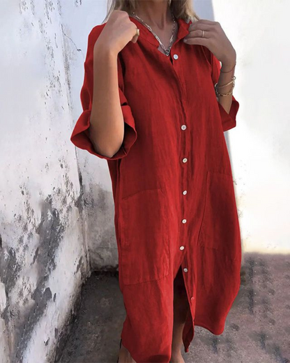 Women's Boho Shirt Dress