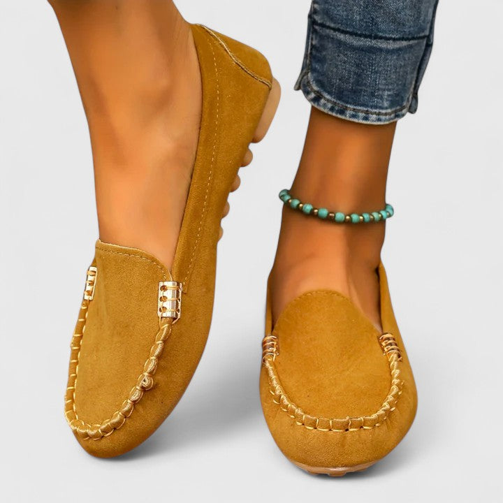 Luxurious Suede Slip On Flat Women's Loafers Shoes