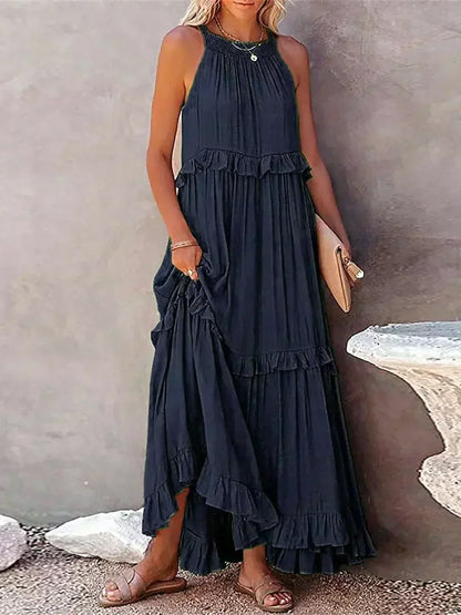 Women's Ruffle Sleeveless Dress