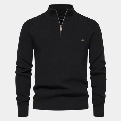 Men's Cotton Quarter Zip Sweater