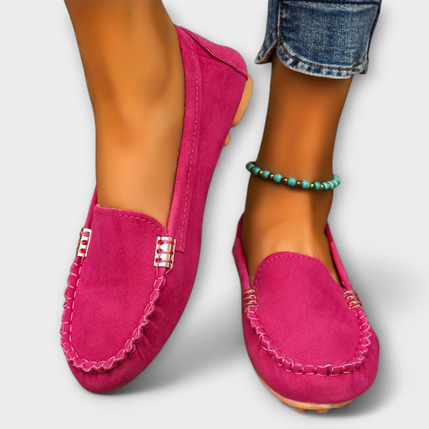 Women's Moccasin Loafers Stitched