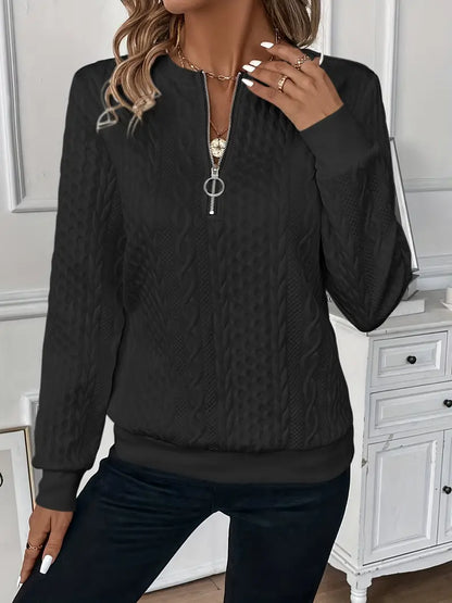 Ladies Lightweight Spring Zipper Sweater