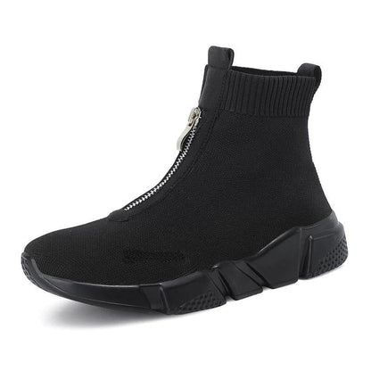 Women's Slip On Boots Zipper Detail - VibreMode