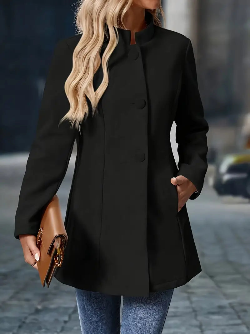 Classic Tailored Button Trench Coat