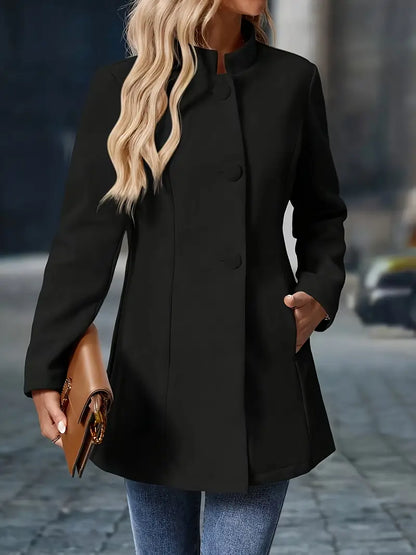 Classic Tailored Button Trench Coat