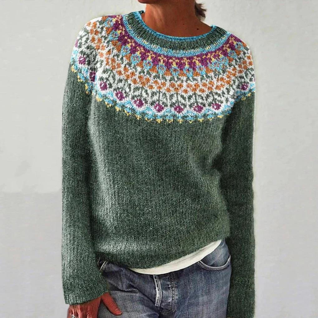 Women's Floral Sweater Bright Colors - VibreMode