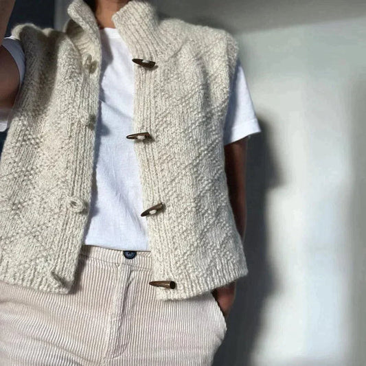 Anja Women's Sleeveless Cardigan - VibreMode