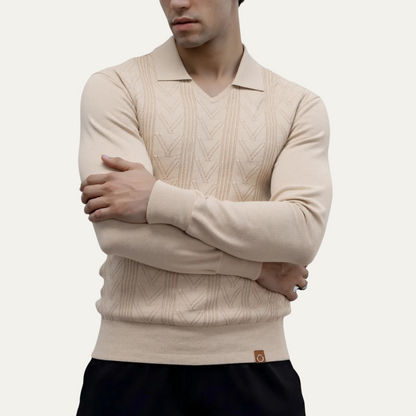 Men's Knit Polo Sweater Casual
